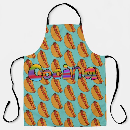 All-over Print Apron Schort (Voorkant)