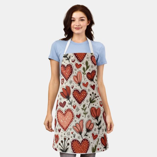 All-over Print Apron Schort (Gedragen)