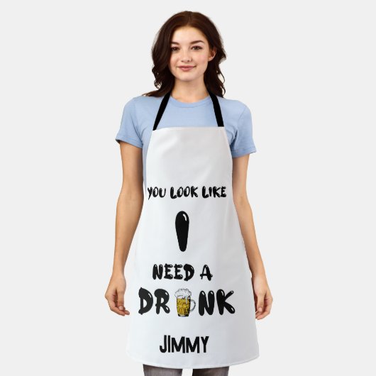 All-over Print Apron Schort (Gedragen)