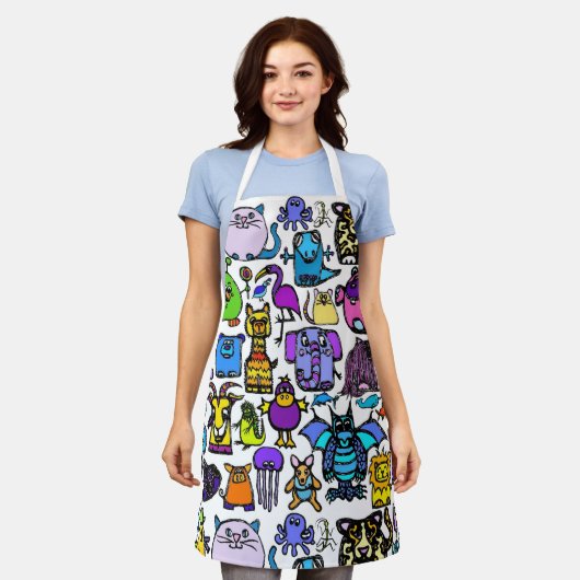 All-over Print Apron Schort (Gedragen)