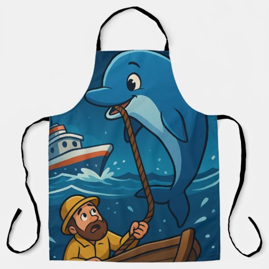 All-over Print Apron Schort (Voorkant)