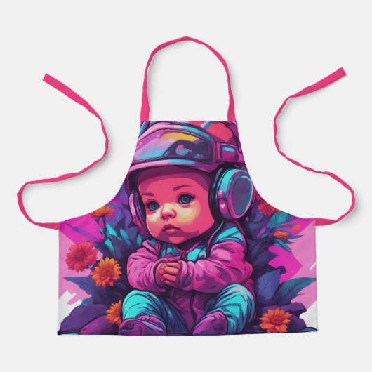 All-over Print Apron Schort (Voorkant)