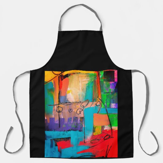 All-over Print Apron Schort (Voorkant)