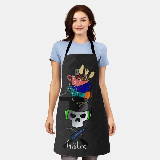 All-over Print Apron Schort (Gedragen)
