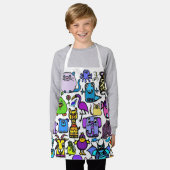 All-over Print Apron Schort (Gedragen)