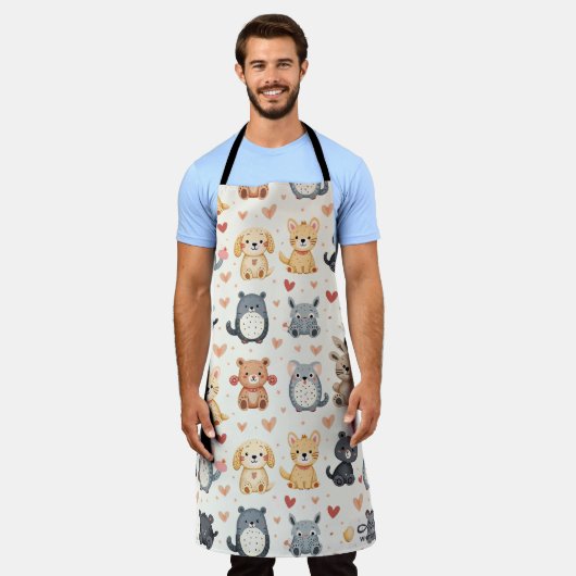 All-over Print Apron Schort (Gedragen)