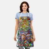 All-over Print Apron Schort (Gedragen)