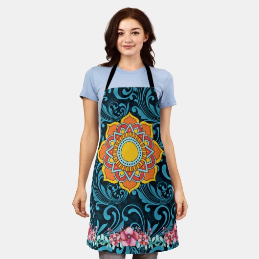 All-over Print Apron Schort (Gedragen)