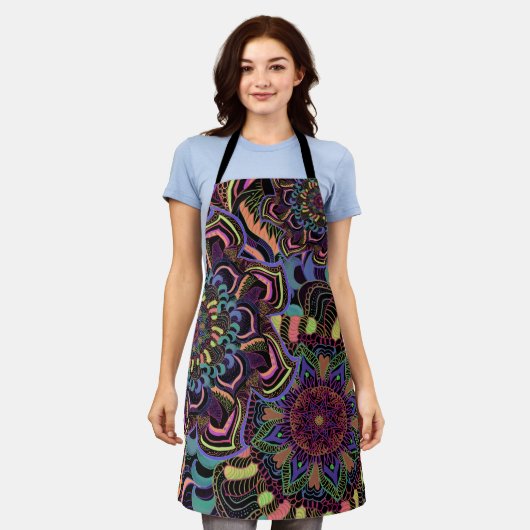 All-over Print Apron Schort (Gedragen)