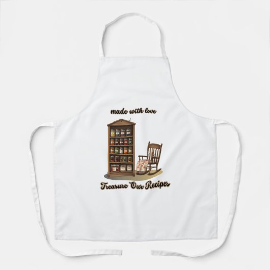 All-Over Print Apron, Treasure Our Recipes Schort (Voorkant)