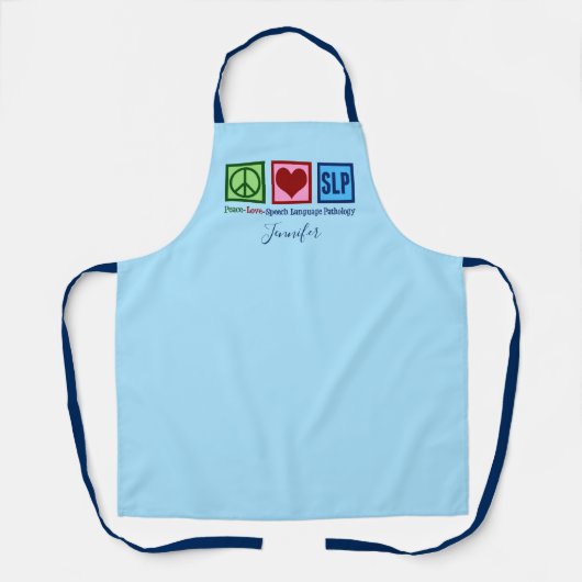 All-over Print Apron van Speech Language Pathology Schort (Voorkant)