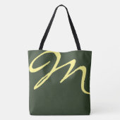 All-over-print (beide zijden) Groene grote canvas  Tote Bag (Achterkant)