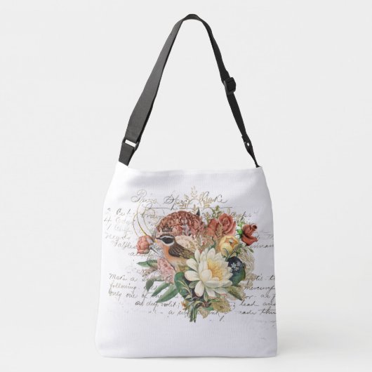 All-Over-Print Canvas tas, groot Crossbody Tas (Achterkant)