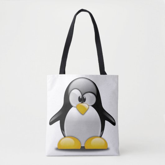 All-Over-Print Canvas Tas. Pinguïn. Draagtas (Voorkant)