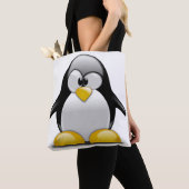 All-Over-Print Canvas Tas. Pinguïn. Draagtas (Dichtbij)