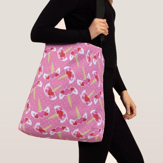 All-Over-Print Canvas tas Unicorn, groot (Dichtbij)
