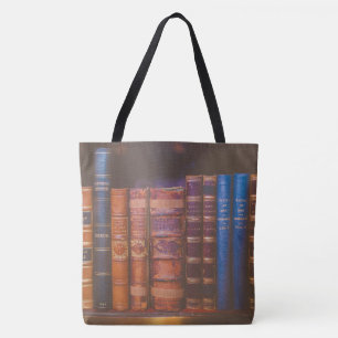 All-Over-Print Canvas tas voor bibliotheekboeken, 