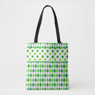 All-Over-Print Canvas tas voor diamanten en shamro