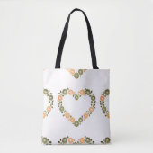 All-Over-Print Hart Schouder Canvas tas (Voorkant)