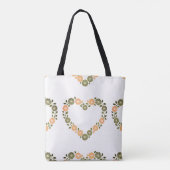 All-Over-Print Hart Schouder Canvas tas (Achterkant)