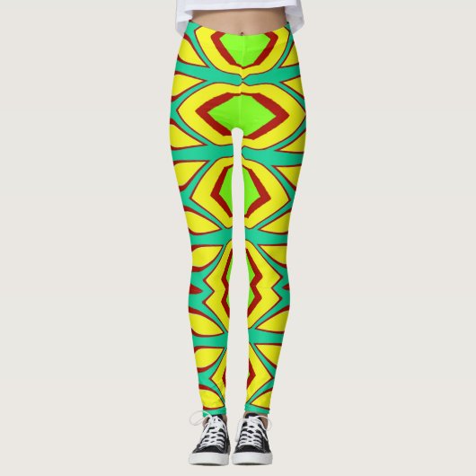 All-Over-Print meerkleur "Ratti_Creative_Arts" Leggings (Voorkant)
