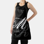 All-over-Print Monogram Zwart Schort (Insitu)