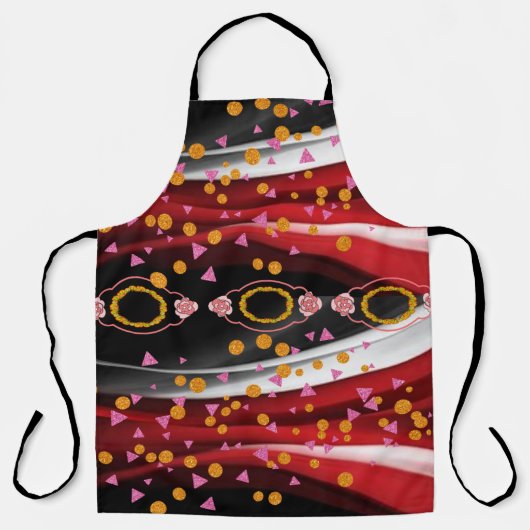 All Over Print Schort Abstract Rood Wit Zwart (Voorkant)