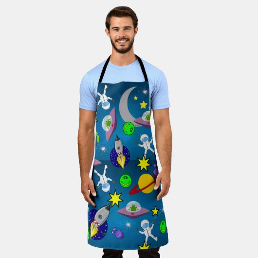 All Over Print Schort Astronaut Buitenaardse Wezen (Gedragen)