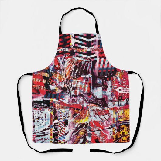 All‑Over Print Schort – Fragmented Pulse (Voorkant)