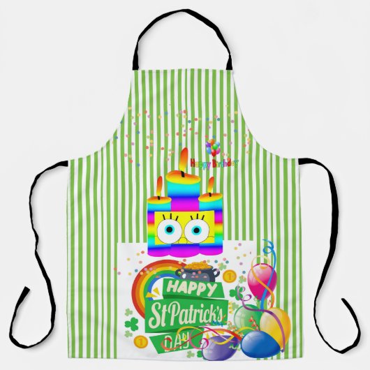 All Over Print Schort Happy Birthday St. Patrick's (Voorkant)