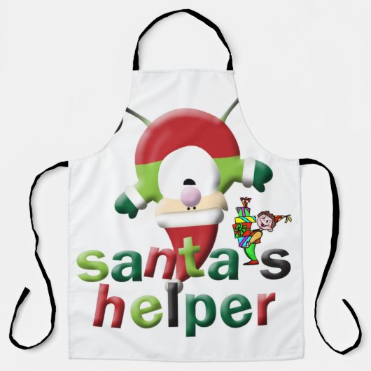 All-over Print Schort kerstkerstkerstman-Helper (Voorkant)