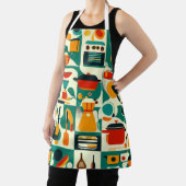 All-Over Print Schort, Medium 26"x30", keuken, gra Schort (Insitu)