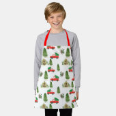 All-over Print Schort Red Car Holiday Pattern (Gedragen)