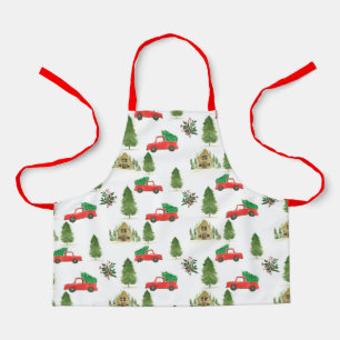 All-over Print Schort Red Car Holiday Pattern