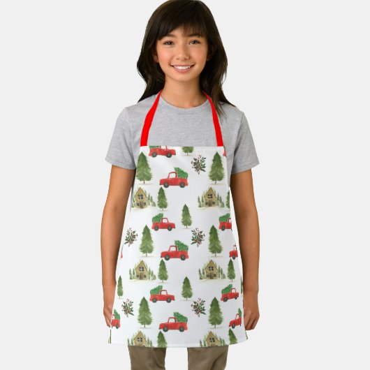 All-over Print Schort Red Car Holiday Pattern (Insitu)