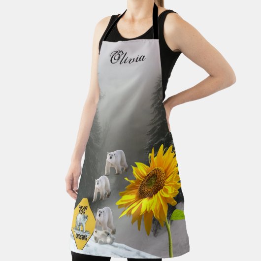 All Over Print Schort Zonnebloem Bloemen Polar Bee (Insitu)