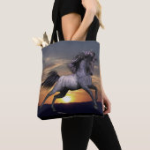 All-Over-Print Tas voor Blue Roan Horse, opties (Dichtbij)