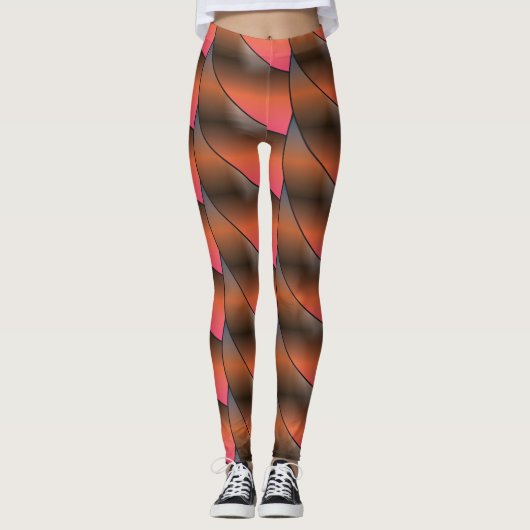 All-Over-Print trendy patroon Leggings (Voorkant)