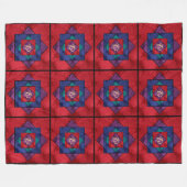 All Over Quilt Square Monogram Fleece Dekens (Voorkant (Horizontaal))
