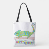 All-Over Tas - Birthday Chameleon (wit) (Achterkant)
