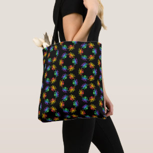 All-Over Tote - Gradient Octopus (patroon zwart) Draagtas