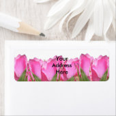 All Pink Rose Bud Retouradreslabel Etiket (Insitu)