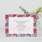 All Purpose Algemene Rode Witte Blauwe Bloemstuk F Kaart (Staand voorkant)