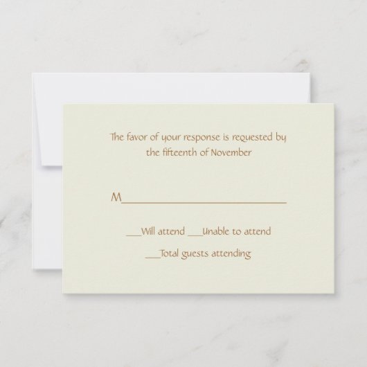 All Purpose Sand Response Card RSVP Kaartje (Voorkant)