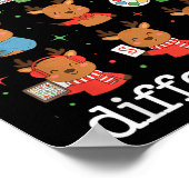 All Reindeer Communicate Differently Xmas Autism A Poster (Hoek)