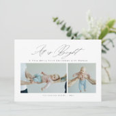 All Script is de eerste kerstfoto van Bright Baby Feestdagenkaart (Staand voorkant)