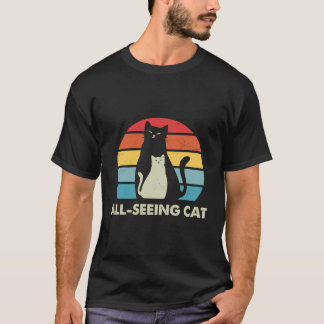 All-Seeing Cat Funny Cat Lover Humor Kitten Cat Mo T-shirt