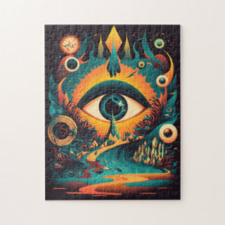 All Seeing Eye Puzzel | Psychedelische Kunst