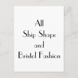 All Ship Shape en Bristol Mode Type Briefkaart