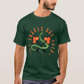 All Snakes Day Pagan Serpent & Clover Green T-shirt (Voorkant)